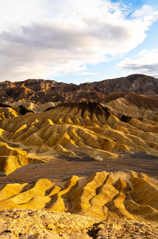 Museum-Quality Matte Paper Poster- "Zabriskie Point Ridges", Death Valley National Park, California, USA 30x45 cm / 12x18″