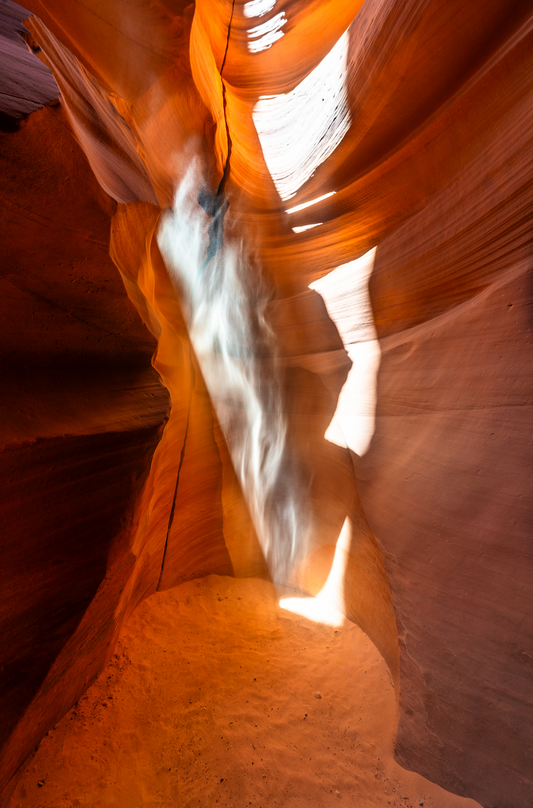 Museum-Quality Matte Paper Poster- "Light Beam", Antelope Canyon, Page, Arizona, USA 30x45 cm / 12x18″