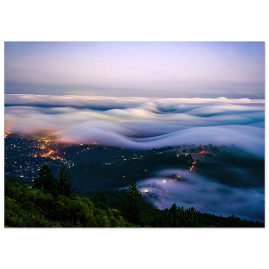 Aluminum Print- Marin County Fog, Mt. Tamalpais East Peak, Mill Valley, California, USA